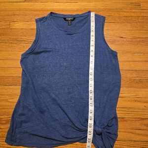 Banana Republic Navy Blue Twist-Hem Sleeveless Tank